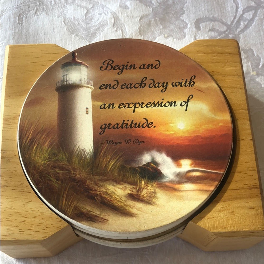 Inspirational Lighthouse Coaster Set